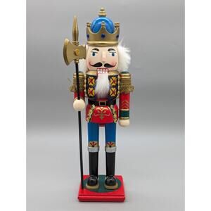 Traditional Wood Painted & Decorated Holiday Christmas Nutcracker Soldier 15"
